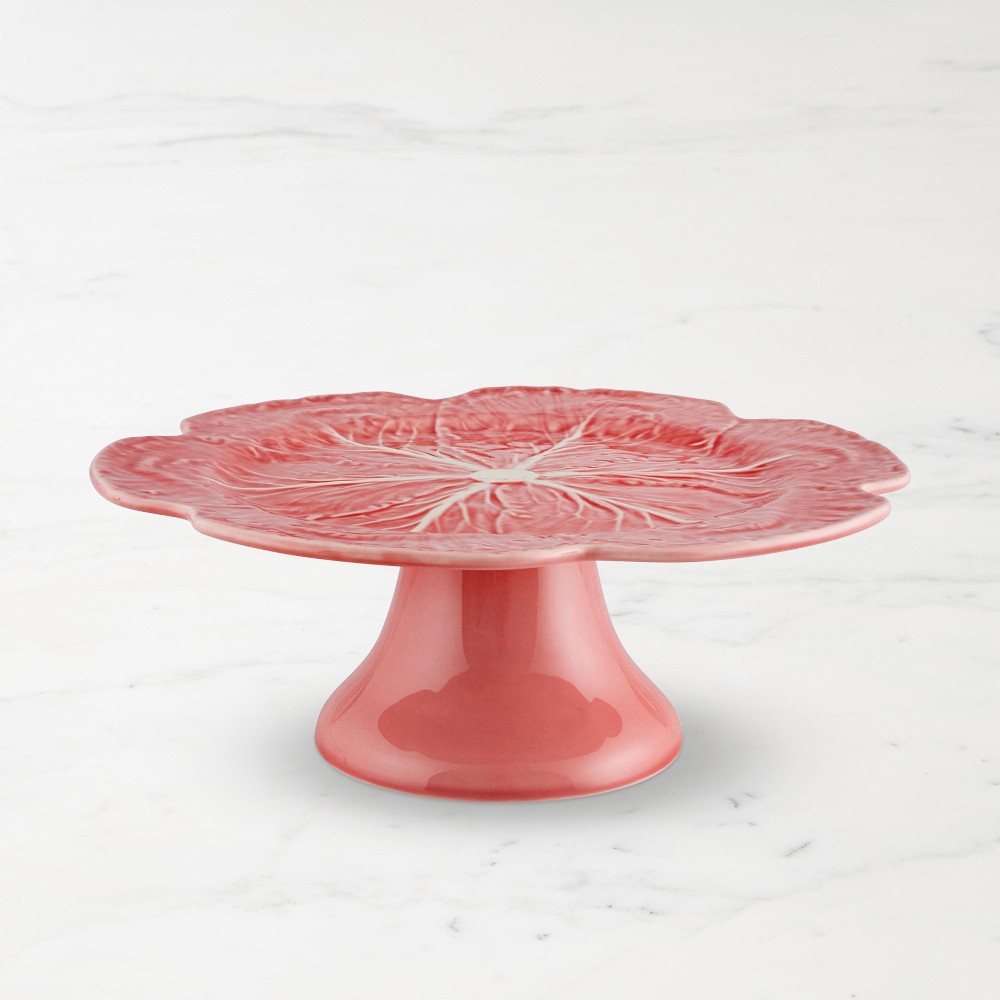 Bordallo Pinheiro Cabbage Cake Stand - Pink