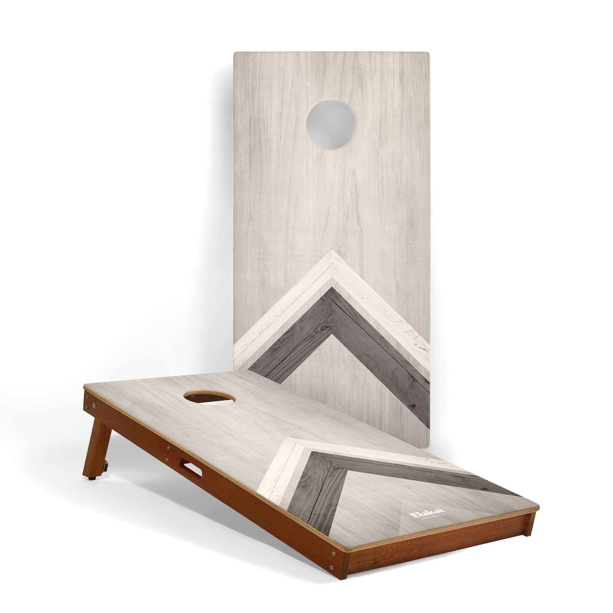 Silver Chevron Cornhole Boards Simolary simolary.com