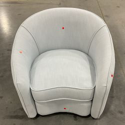 OPEN BOX:Matson Swivel Chair, Perennials Performance Basketweave