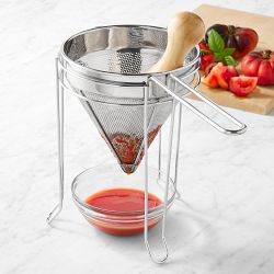 Williams Sonoma Conical Strainer with Wood Pestle