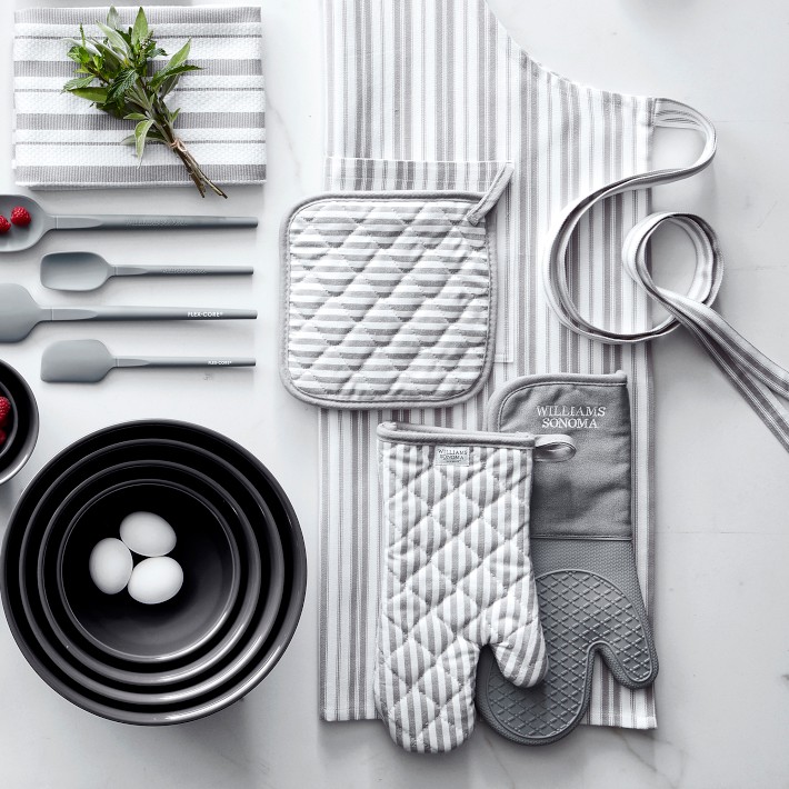 Williams Sonoma キッチンタオルとオーブンミットセット williams-sonoma-bay-stripe-