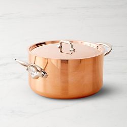 Mauviel Tri-Ply M'3S Copper Stock Pot, 6.5-Qt. with Stainless-Steel Handles