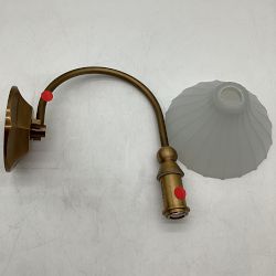 OPEN BOX:Amelia Sconce, Antique Brass, White Glass