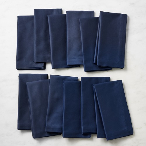 Hotel Dinner Napkins, Set of 12, Navy