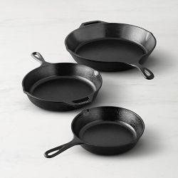 Lodge Classic Seasoned Cast Iron Skillets, Set of 3, 8", 10" & 13"