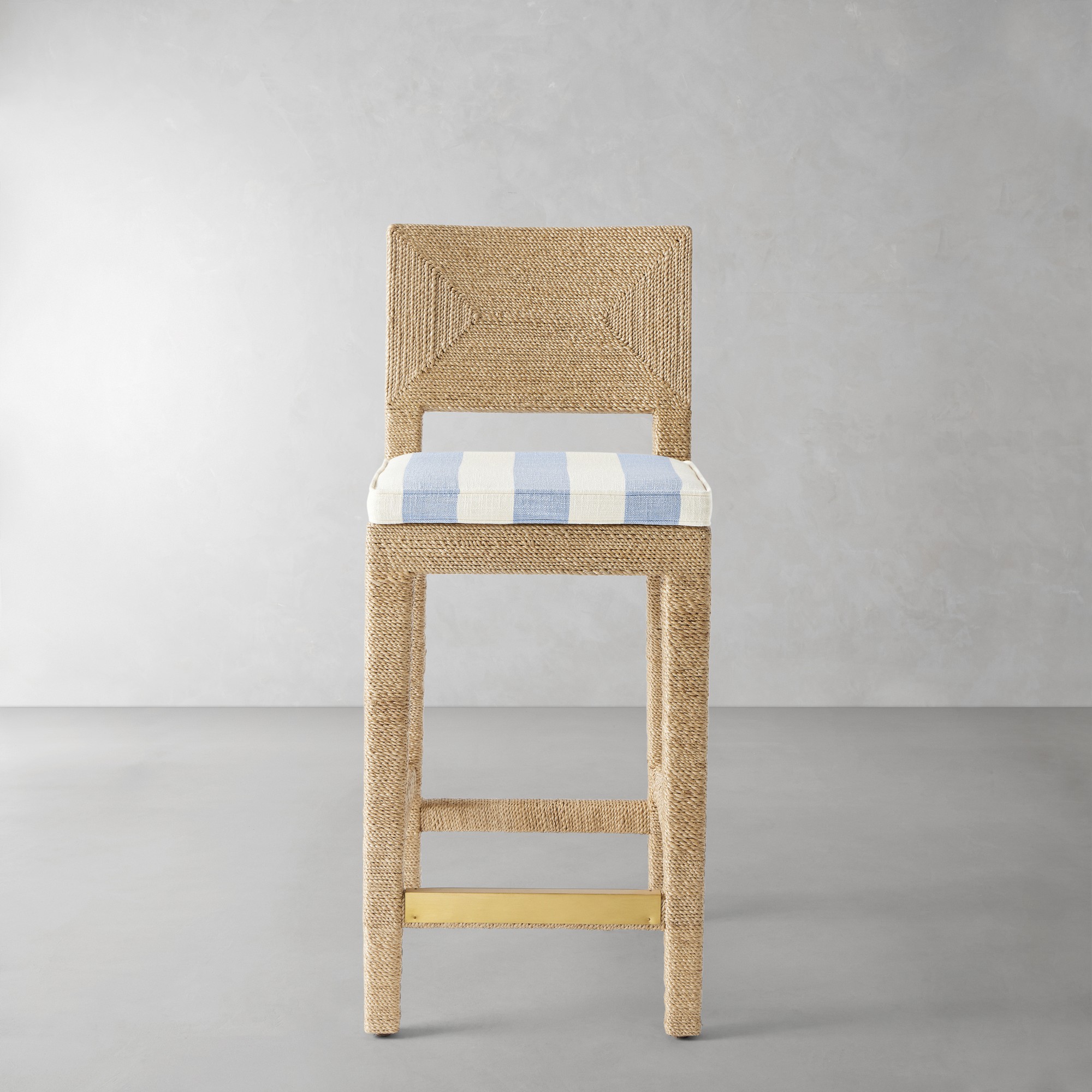 Basketweave Cabana Stripe, Blue
