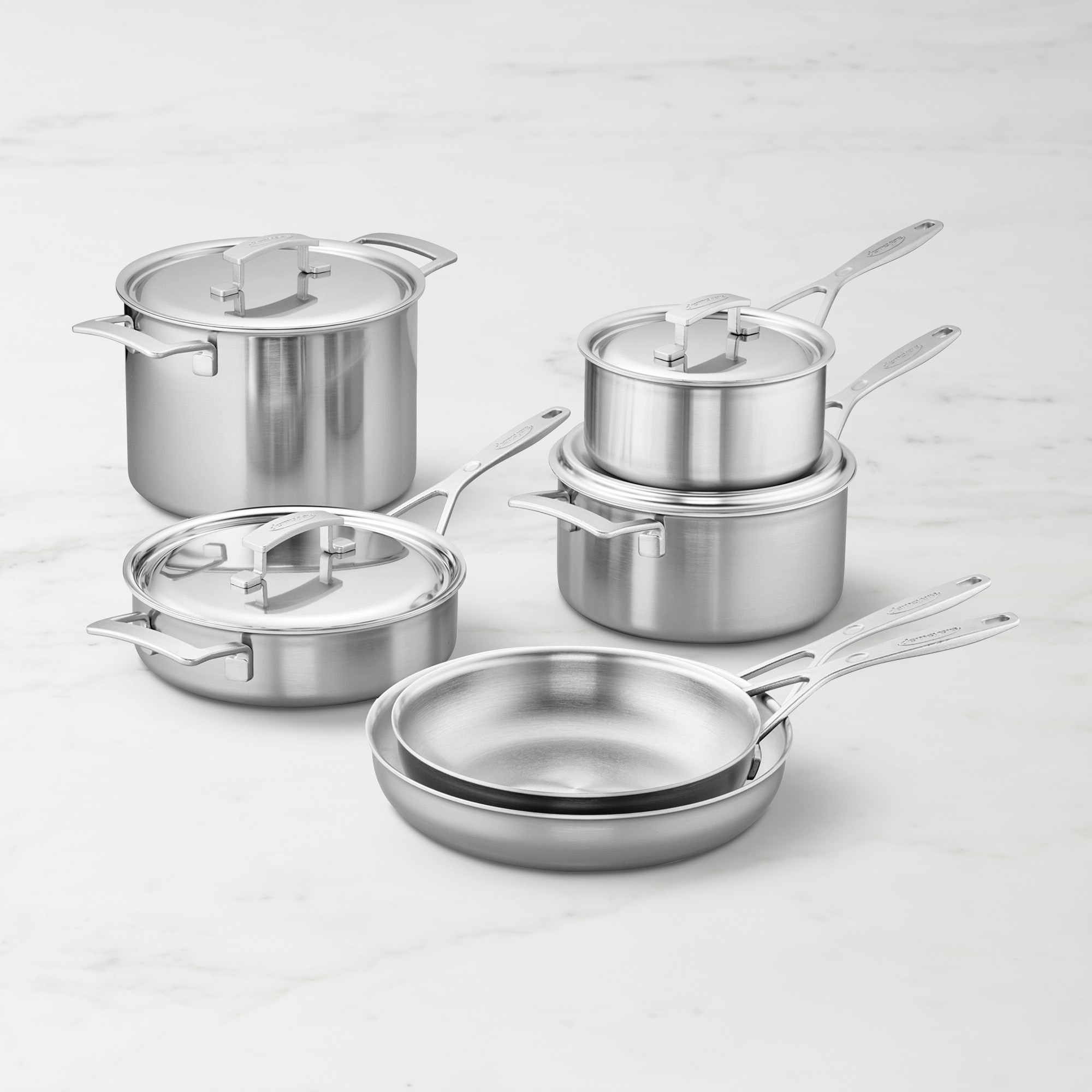 Demeyere Industry 5 Stainless-Steel 10-Piece Cookware Set Sansujyuku sansujyuku.com