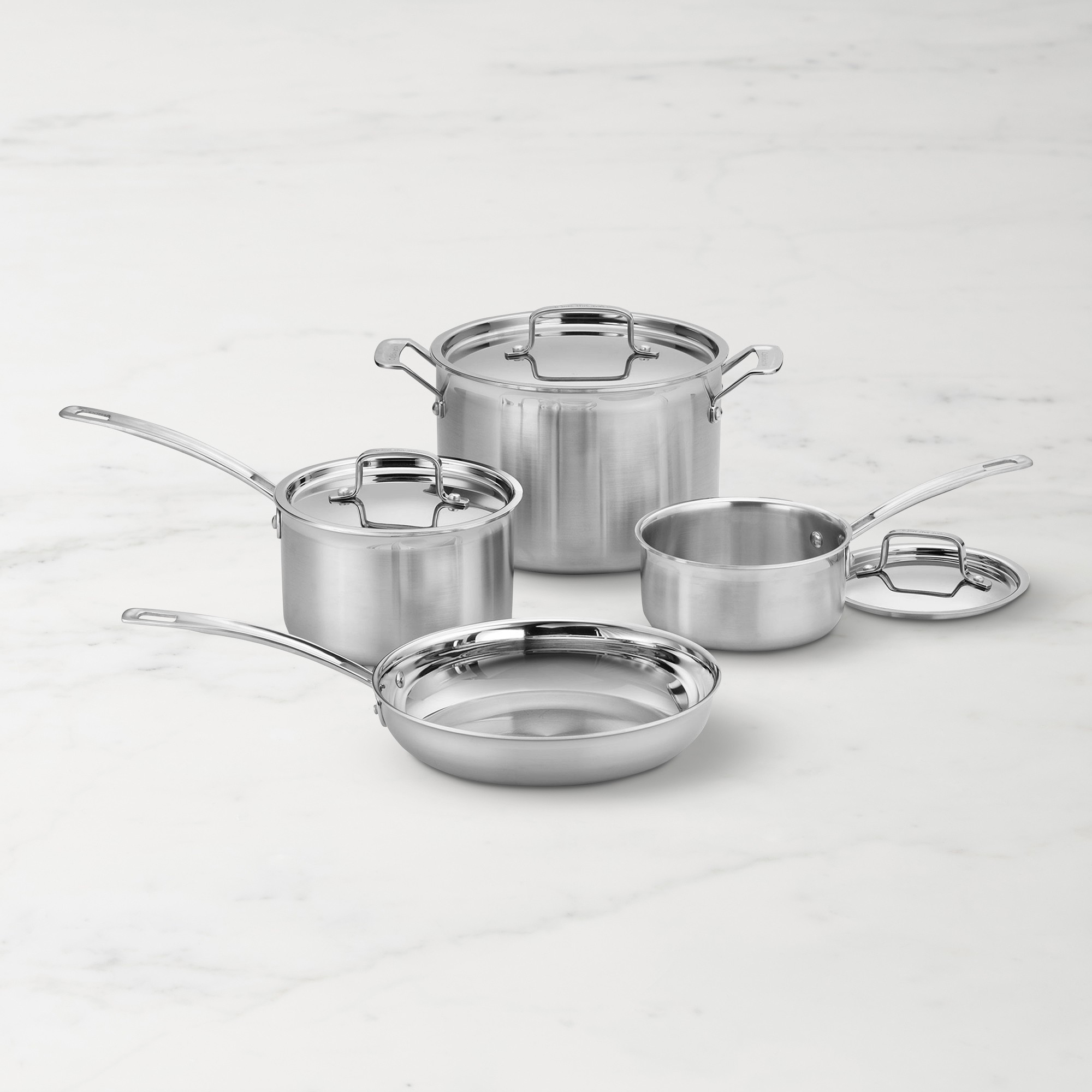 Cuisinart MultiClad Pro Tri-Ply Stainless-Steel 7-Piece Cookware Set Sansujyuku sansujyuku.com