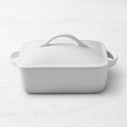 Essential Covered Square Baker, 9" x 9", White