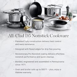 All-Clad D5® Stainless-Steel Pro Nonstick Omelette Fry Pans