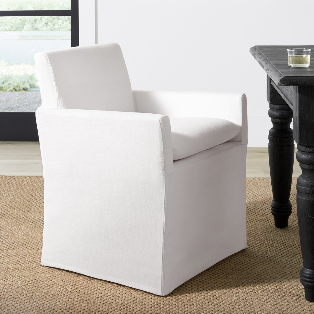 Laguna Upholstered Slipcovered Dining Armchair by Williams Sonoma Home