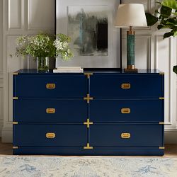 Campaign 6-Drawer Dresser, Navy (66")