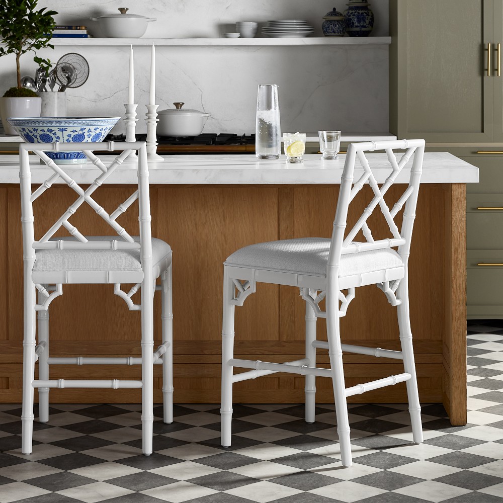 Chippendale Upholstered Bistro Counter Stool by Williams Sonoma Home