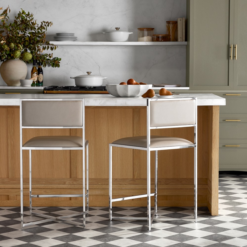 Dessau Upholstered Counter & Bar Stool by Williams Sonoma Home