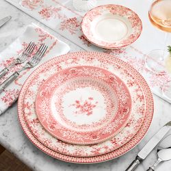 English Floral 12-Piece Dinnerware Set with Appetizer Plates