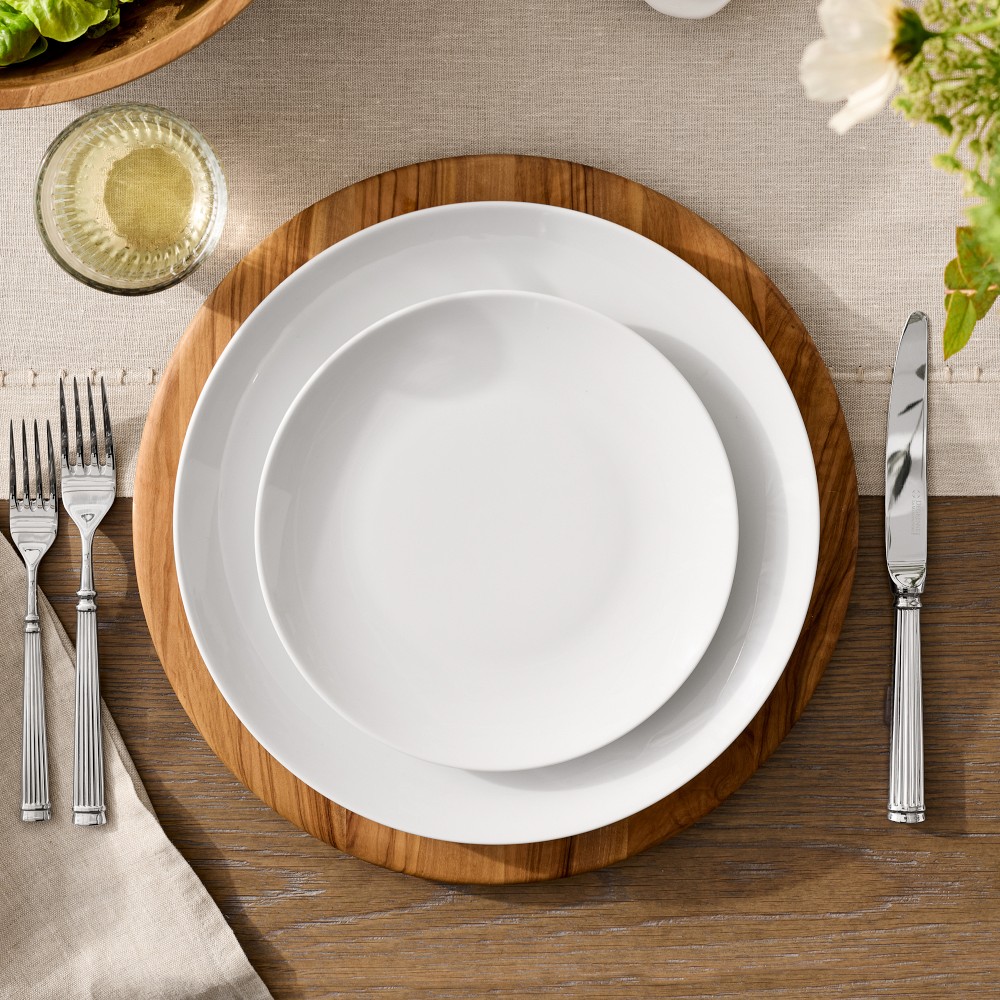 Pillivuyt Coupe Porcelain Salad Plates - Single, White
