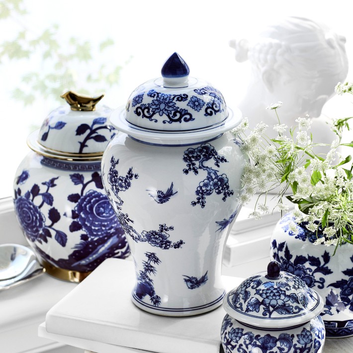 Plum Blossom Decorative Ginger Jar | Williams Sonoma