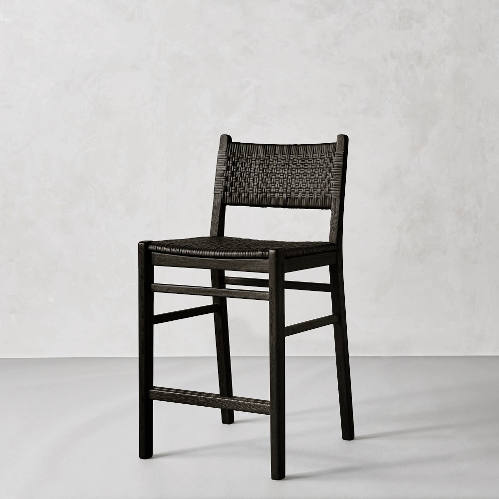 Sullivan Woven Counter Stool, Ebony by Williams Sonoma Home