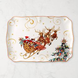 Twas the Night Before Christmas Santa Sleigh Platter, XL
