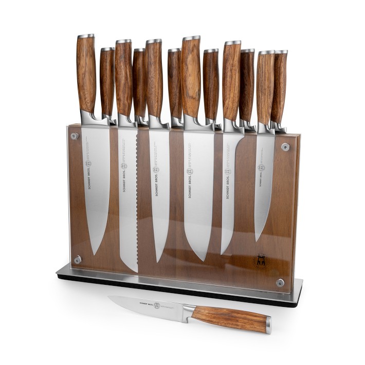 Schmidt Brothers Zebra Wood Knife Block Set, 15pc | Williams Sonoma