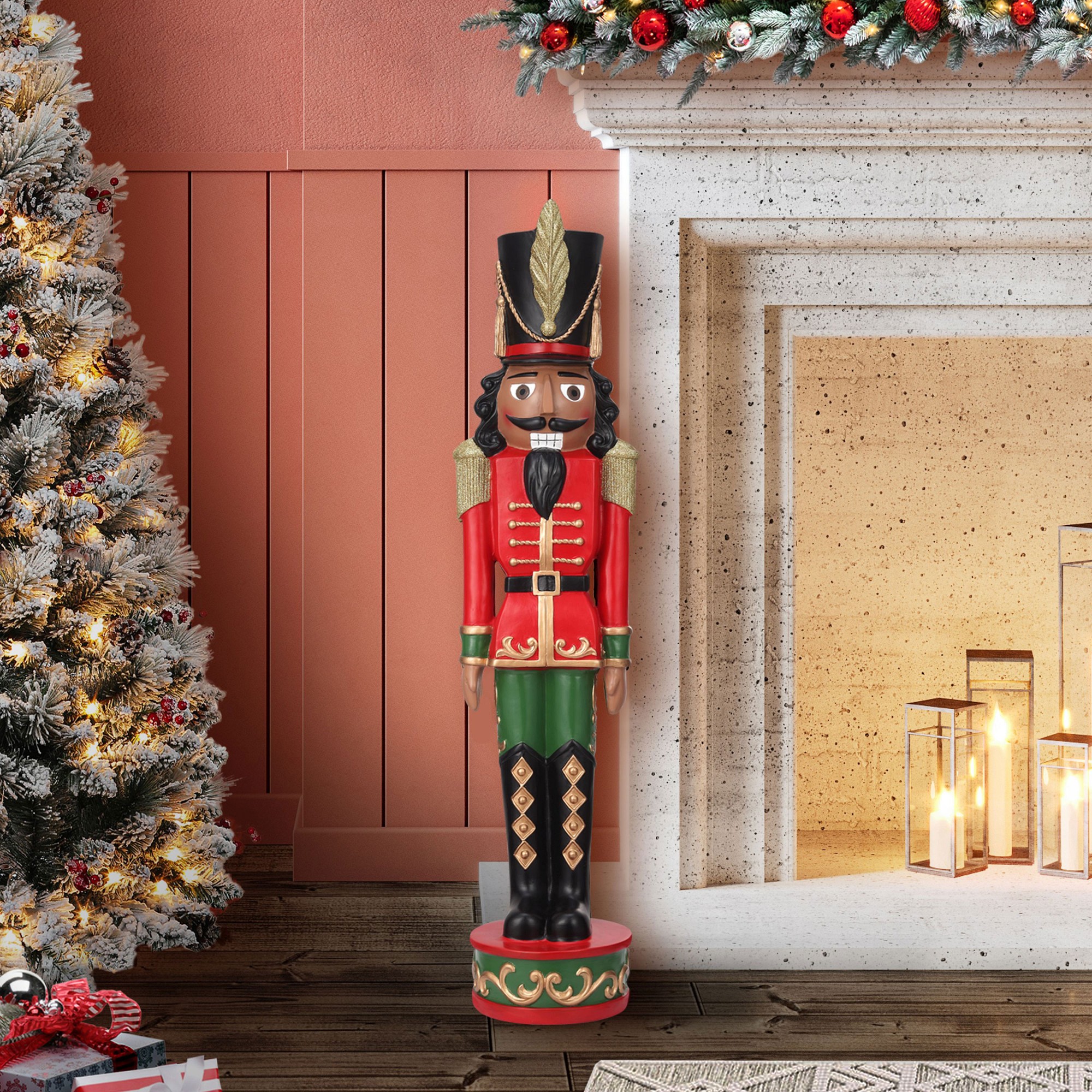 Outdoor Red & Green Nutcracker, 37″ Simolary simolary.com