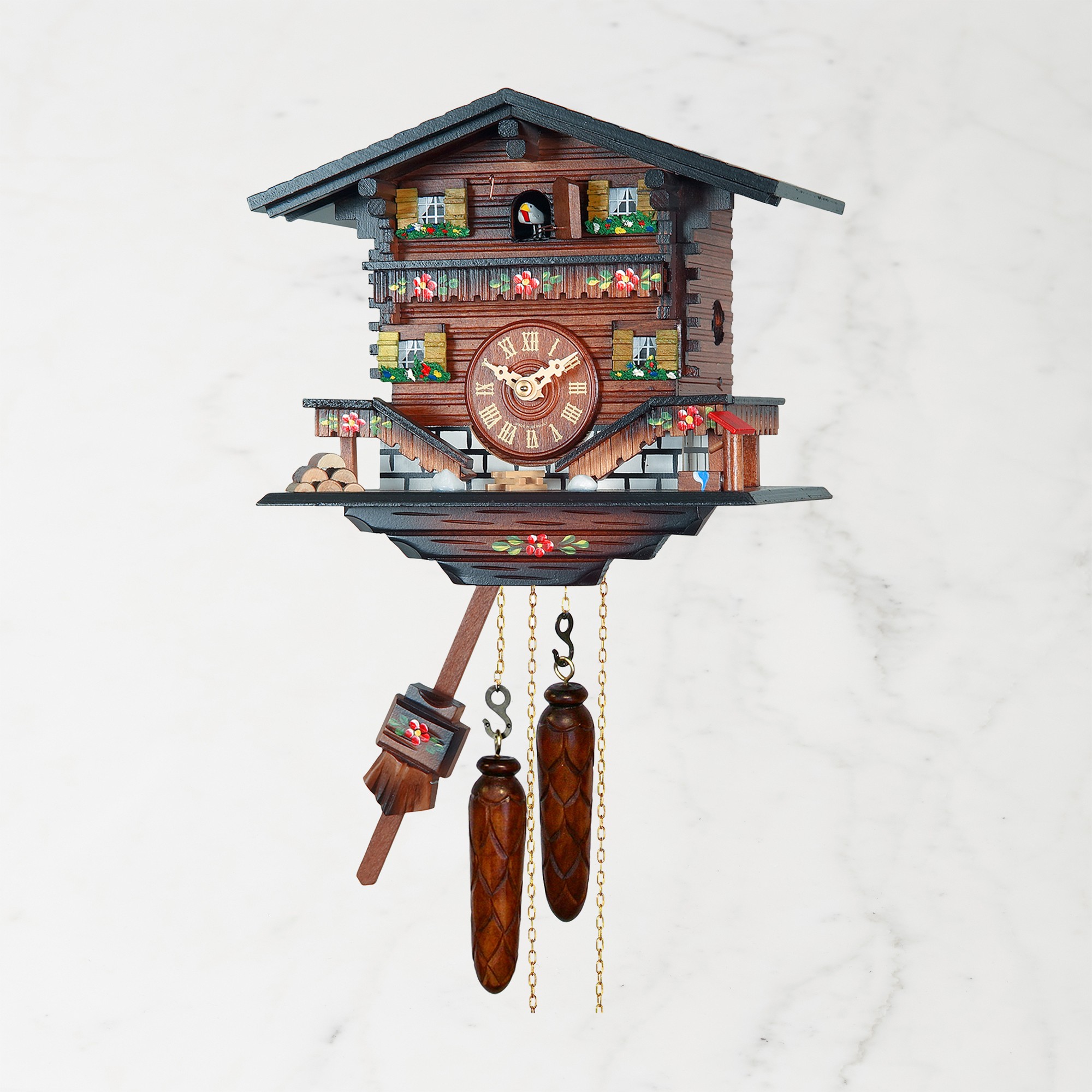 Engstler Battery-Operated Cuckoo Clock, Chalet with Deer Simolary simolary.com