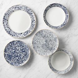 Morris & Co x Williams Sonoma Bluebell 12-Piece Dinnerware Set