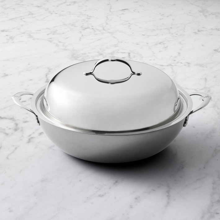 Hestan Nanobond™ Stainless-Steel Wok with Lid | Williams Sonoma