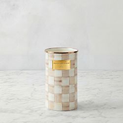 MacKenzie-Childs Mocha Check Utensil Holder