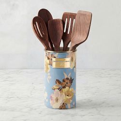 MacKenzie Childs Wild Rose Slate Utensil Holder