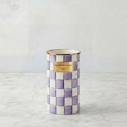 MacKenzie-Childs Violet Check Utensil Holder