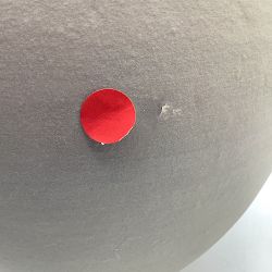 OPEN BOX:Jeff Leatham Round White Ceramic Vase, 12"