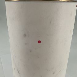 OPEN BOX:White Marble and Brass Tissue Holder