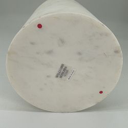OPEN BOX:White Marble and Brass Tissue Holder