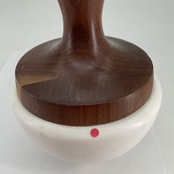 OPEN BOX:Williams Sonoma White Marble and Walnut Mortar &amp; Pestle, Large