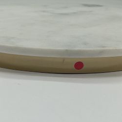 OPEN BOX:Marble &amp; Brass Round Board