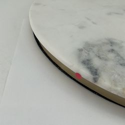 OPEN BOX:Marble &amp; Brass Round Board