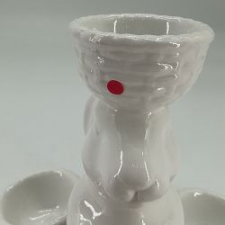 OPEN BOX:Sculptural Bunny Ceramic Egg Holder