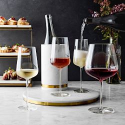 Marble and Brass Round Board with Cheese Knives