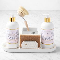 Honeycomb Sink Caddy, Double, Porcelain