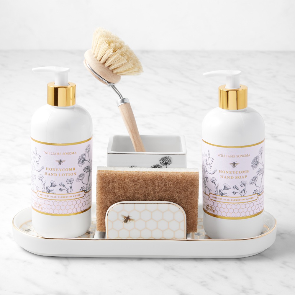 Honeycomb Sink Caddy - Double, Porcelain