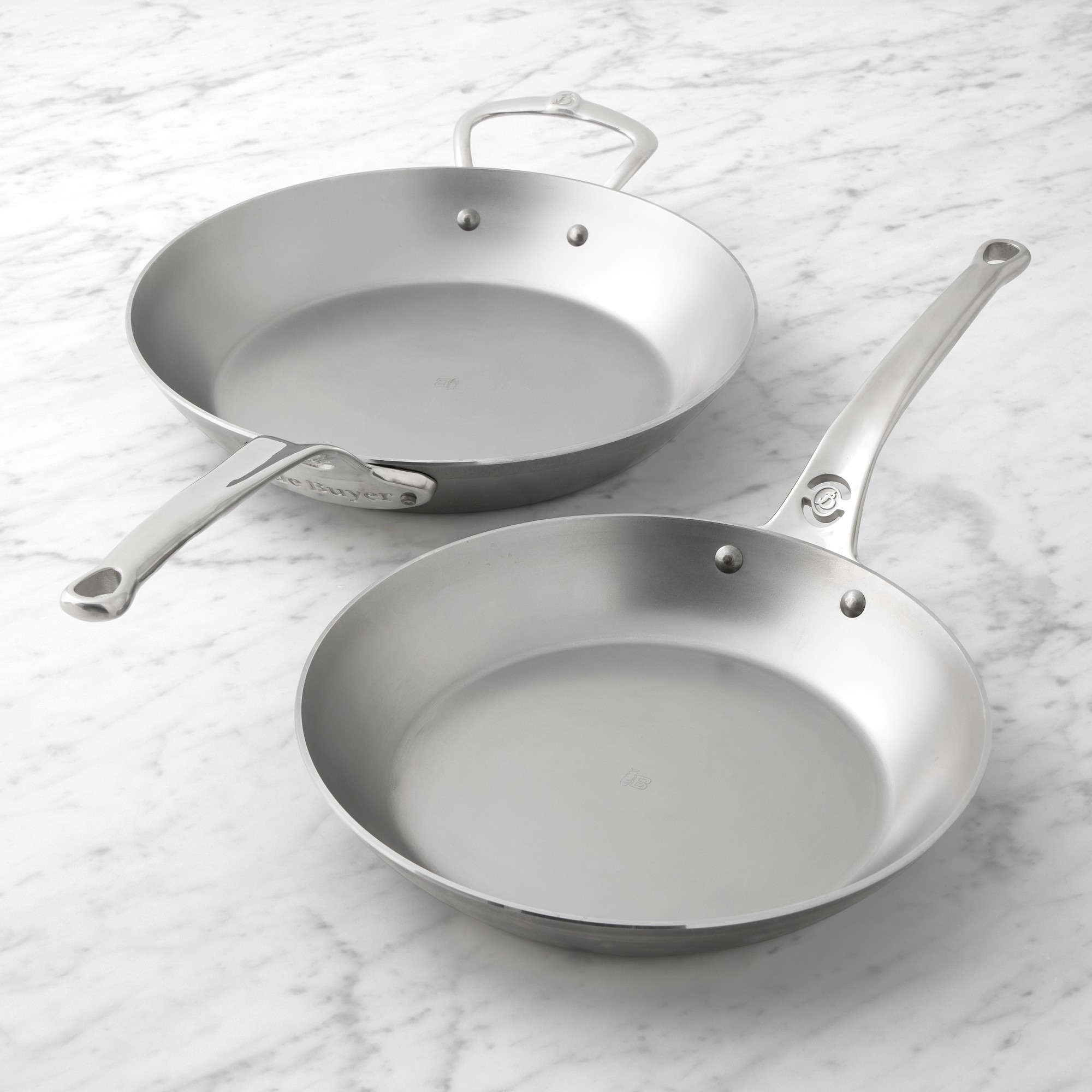 De Buyer Mineral B Pro Carbon Steel Fry Pan, Set of 2 Sansujyuku sansujyuku.com