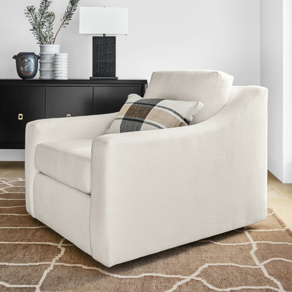Ghent Slope Arm Swivel Armchair by Williams Sonoma Home