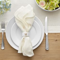 Honeycomb Marble Napkin Rings, Set of 4