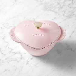 Staub Enameled Cast Iron Heart Dutch Oven, 1.75-Qt, Pink Peony