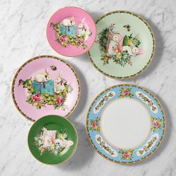 Famille Rose Easter 12-Piece Dinnerware Set, Blue