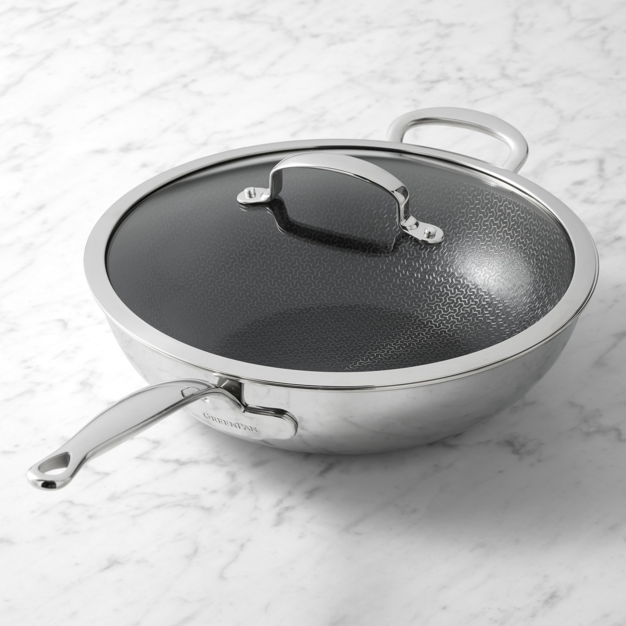 GreenPan Premiere Max Hybrid Stainless-Steel Ceramic Nonstick  Wok, 12″ Simolary simolary.com