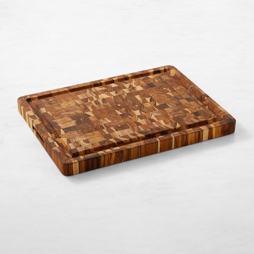 Williams Sonoma Wood Teak Endgrain Board, Large, 20'x15'