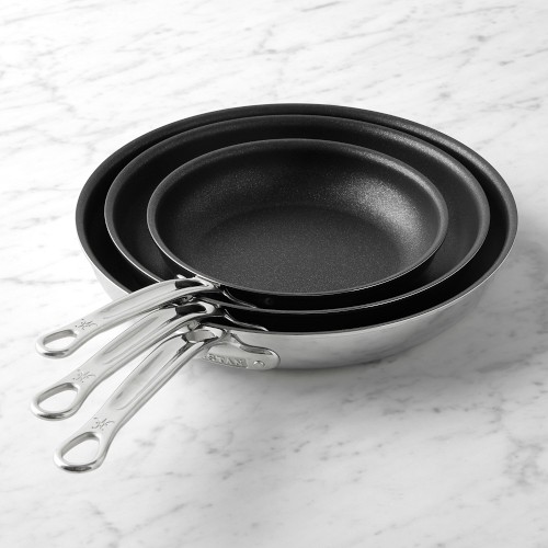 Hestan ProBond Luxe Professional Clad Stainless-Steel TITUM Nonstick Fry Pan, Set of 3 Simolary simolary.com