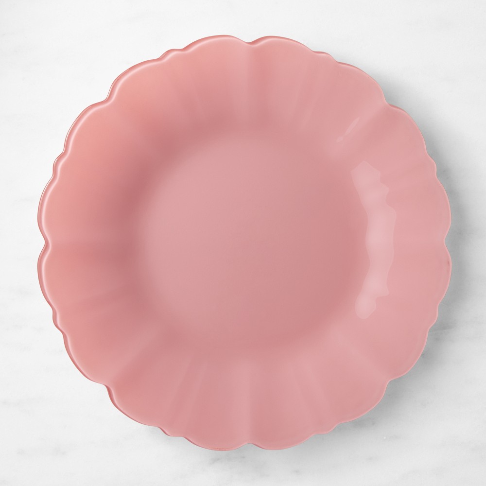 Scalloped Glass Charger - Pink
